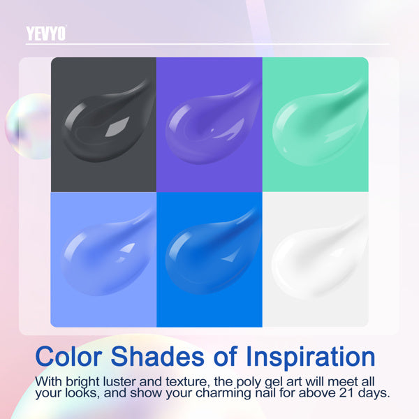 All-in-One Polygel Nail Kit with UV Lamp, Primer & Builder Tools