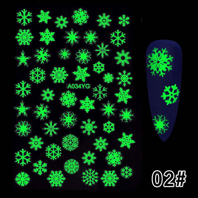 Glow-in-the-Dark Halloween Nail Stickers — Self-Adhesive (Luminous)