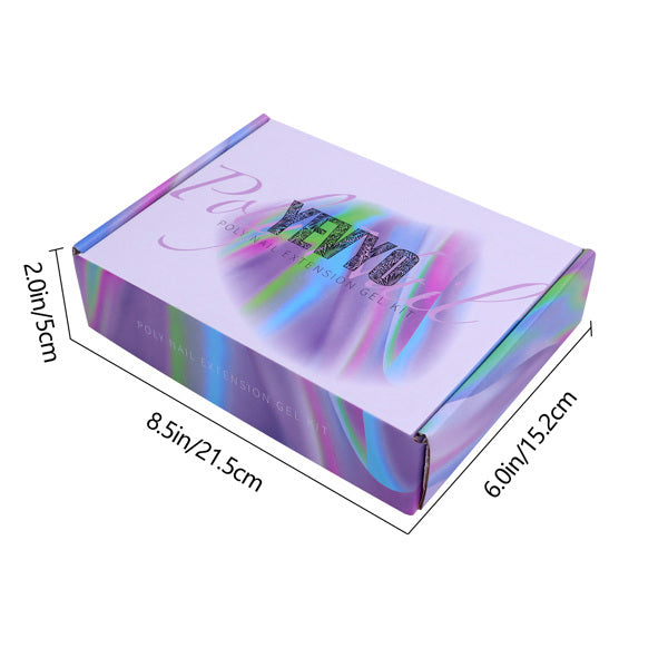 All-in-One Polygel Nail Kit with UV Lamp, Primer & Builder Tools