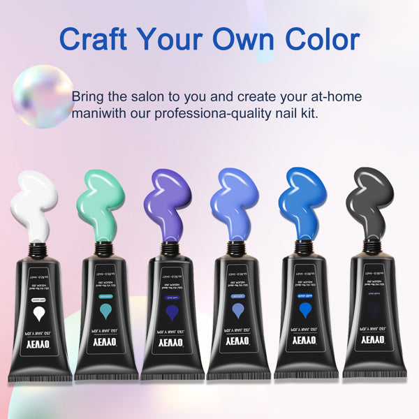 All-in-One Polygel Nail Kit with UV Lamp, Primer & Builder Tools