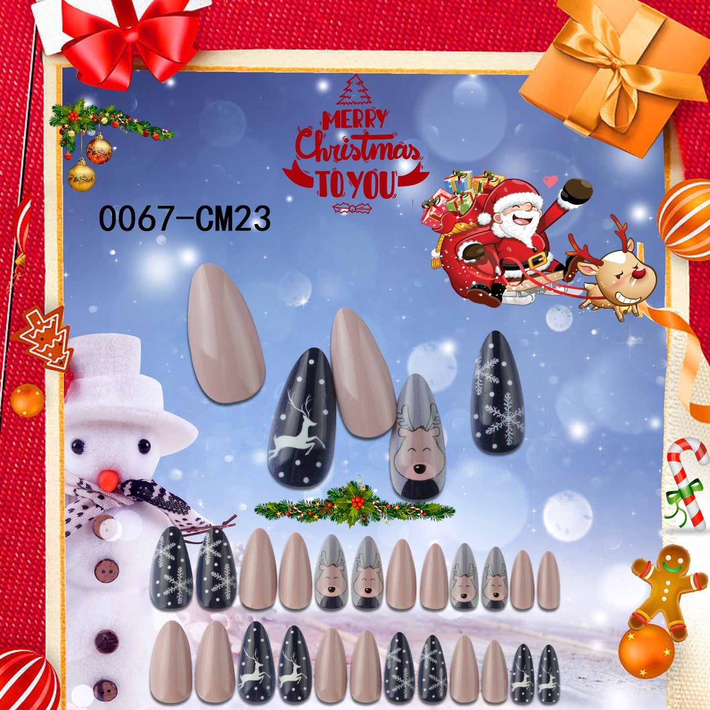 Christmas Nail Tips – Holiday Press-On Set