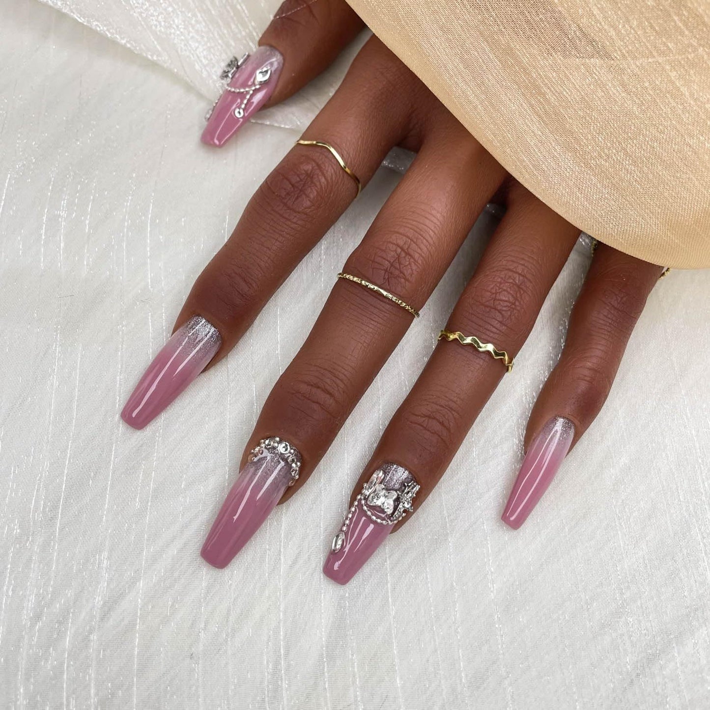 Lavender Luster — Handmade Gel Press-On Nail Set (Gloss 3D)